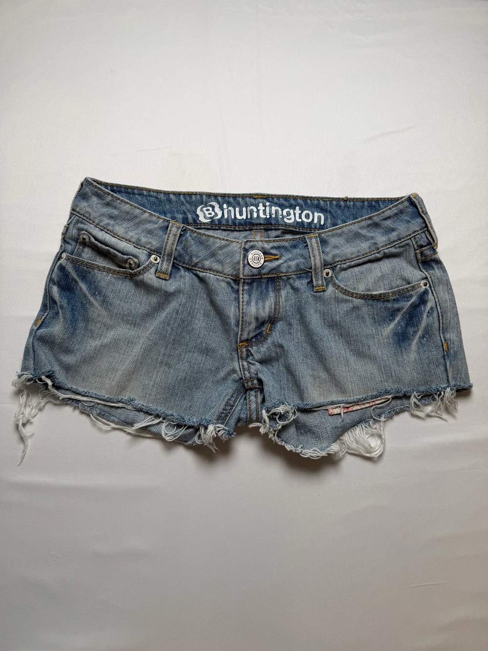 Bullhead Light Blue Distressed Denim Cutoff Shorts